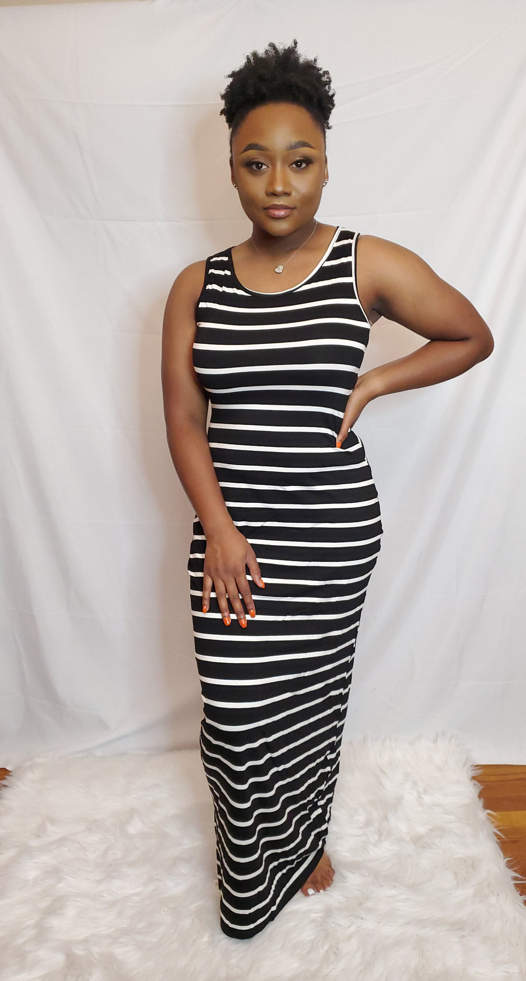 Stripe Tank Maxi Dress